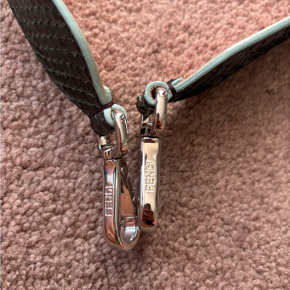 Fendi Dark Green And Orange Python Strap - image 3